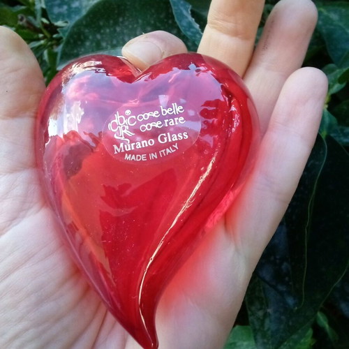 Murano glass heart used with 925 silver detail