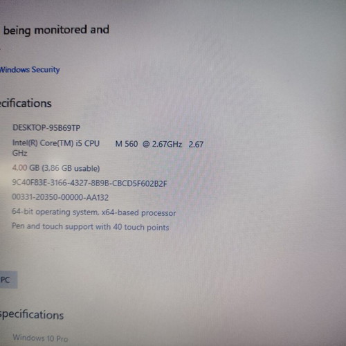 Dell E4310 laptop used, i5, 8GB RAM, 120GB SSD, 250GB HDD