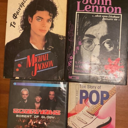 John Lennon Biography Book and 3 Music Collectibles like new
