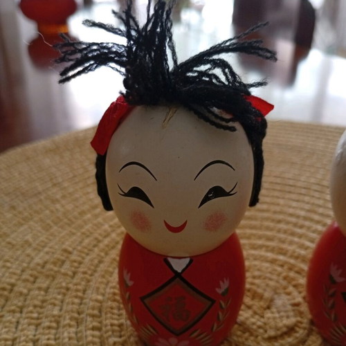 Kokeshi wooden dolls vintage, like new, set of two