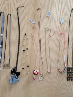 Necklaces colorful, handmade and like new, set of 16