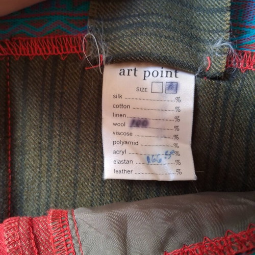Boho skirt with patchwork in excellent condition, 100% wool