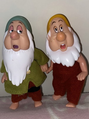 Disney Snow White Figures Grumpy and Sleepy used