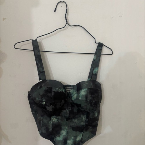 Shein Corset Top like new, colorful green, size M