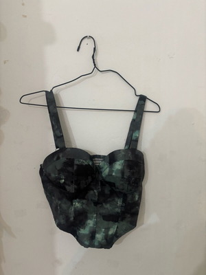 Shein Corset Top like new, colorful green, size M