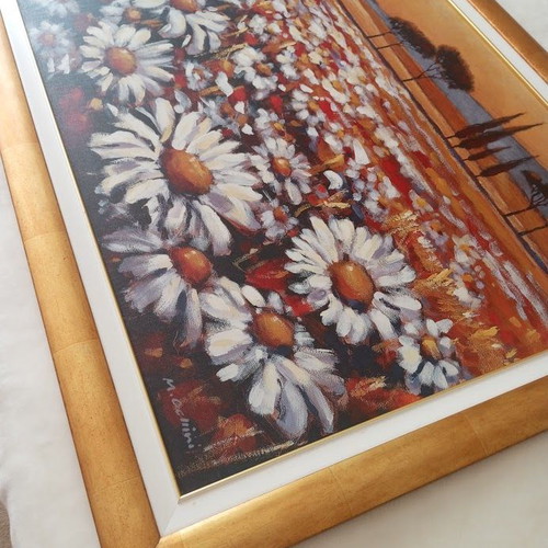 M. Occhini Canvas Painting with Frame like new