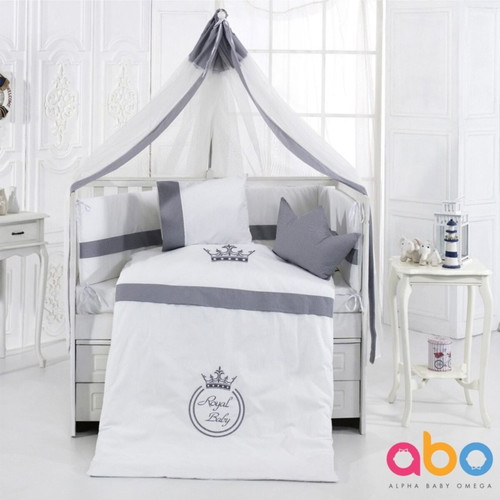 ABO Grey Crib Mosquito Net 180×510cm new