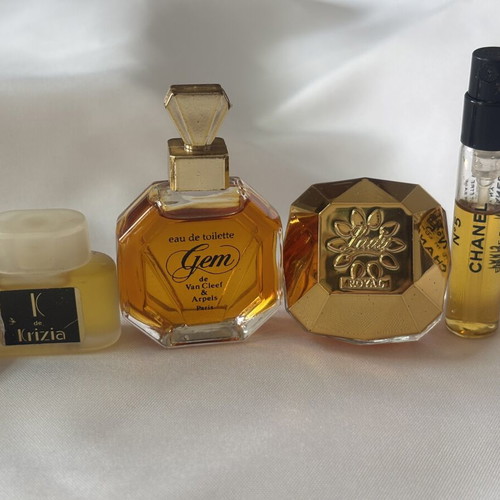 Miniature perfume set used, authentic luxury brands