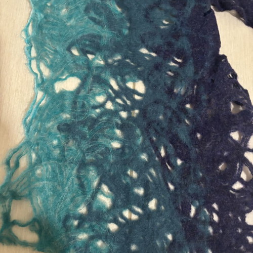 Scarf used in impressive blue color
