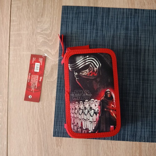 Star Wars pencil case new with markers, pencils, pens, and geometry tools