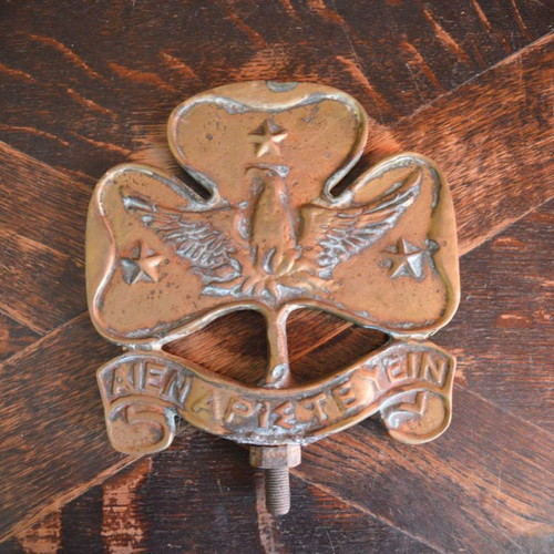 Scout emblem used, bronze, 15x14 cm