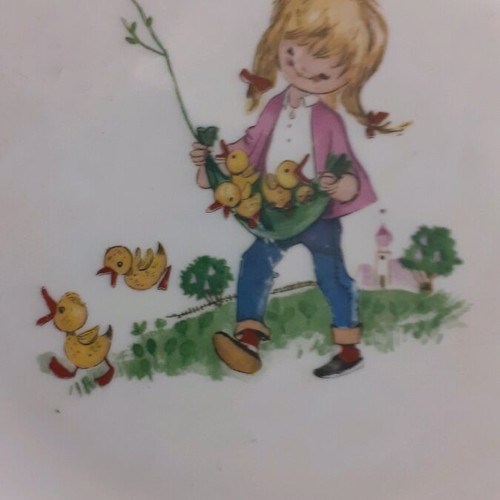 Children's plate used from the 70s for collectors