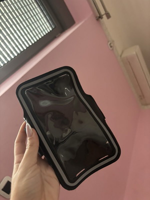 Black mobile phone case for cycling and running