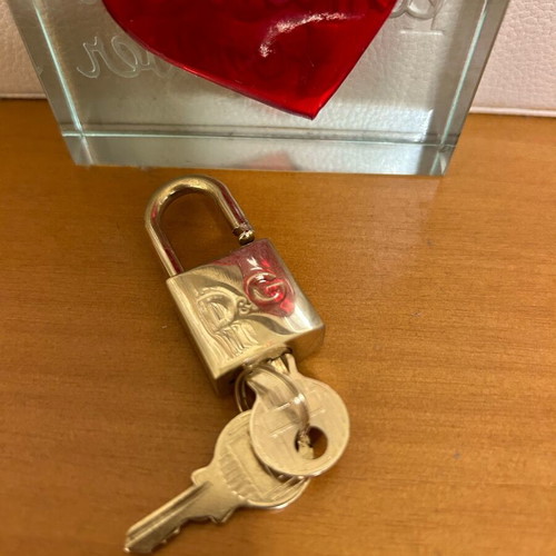 Dolce & Gabbana lock with keys new, gold color