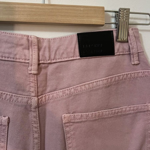 Bershka wide leg pink jeans like new, cropped