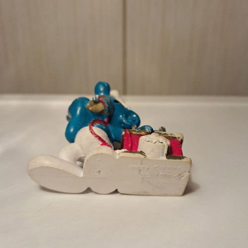 Smurf miniature used Schleich with phone 1980