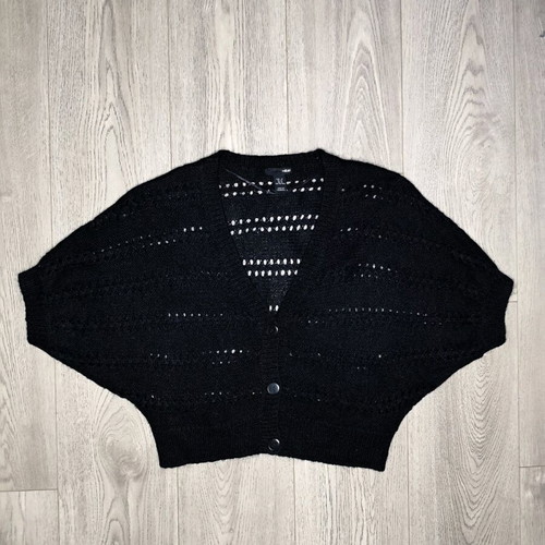 Short knitted cardigan H&M black, like new, size M