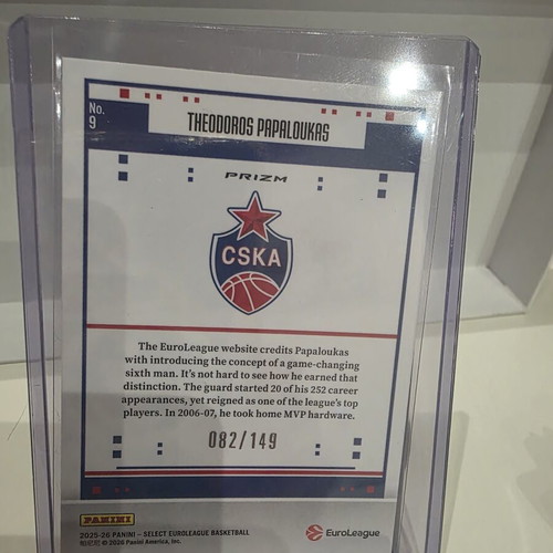 EuroLeague Theodoros Papaloukas Throwback Card new