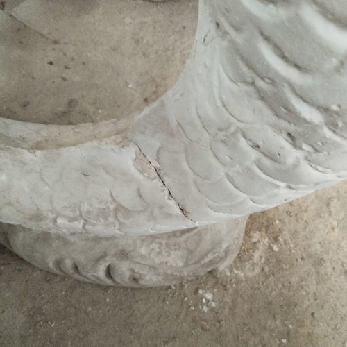 Cement mermaid statue, 110-120 cm height, tail damage