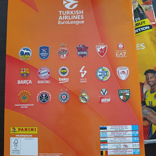 Panini Euroleague 2024-2025 album like new with 200 stickers