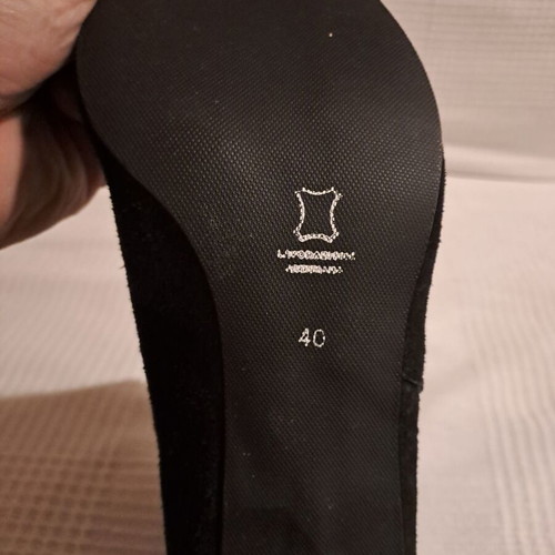 Boheme Italian leather women's heels new, black, size 40