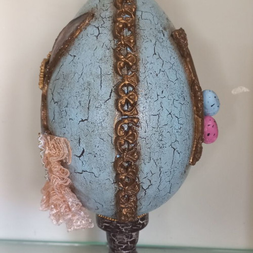 Easter egg handmade from polystyrene, new