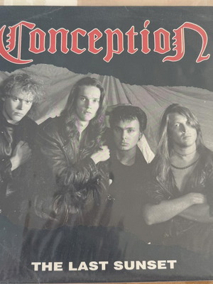 Conception The Last Sunset 1991 vinyl LP autographed used metal