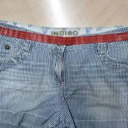 Marks & Spencer jeans shorts like new, size 14, white and turquoise