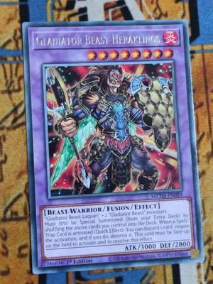 Gladiator Beast Heraclinos Fusion Monster card like new