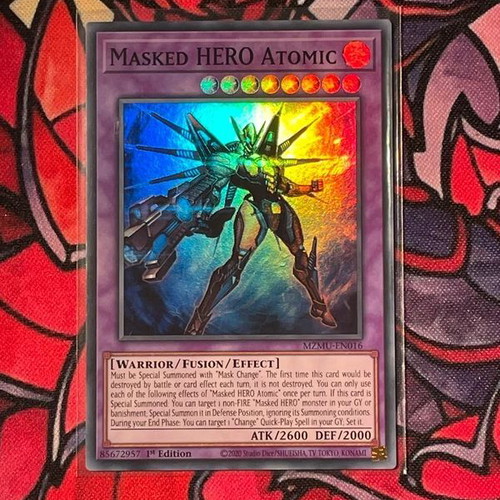 Masked Hero Atomic SR MZMU-en016 new Yu-Gi-Oh! card