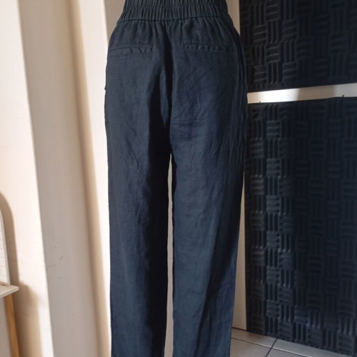 Sisley women's linen pants size S, black