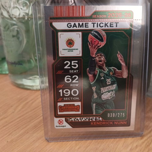 Euroleague Game Ticket Cards pack like new with Kendrick Nunn, Sasa Vezenkov, TJ Shorts