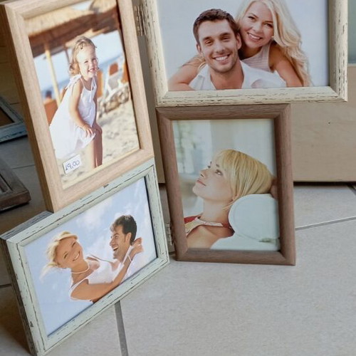 Multi-frame photo frame for 4 photos 10x15 cm, vintage style