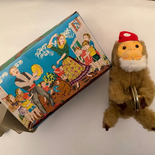 Fino wind-up toy like new, monkey 1950-1960