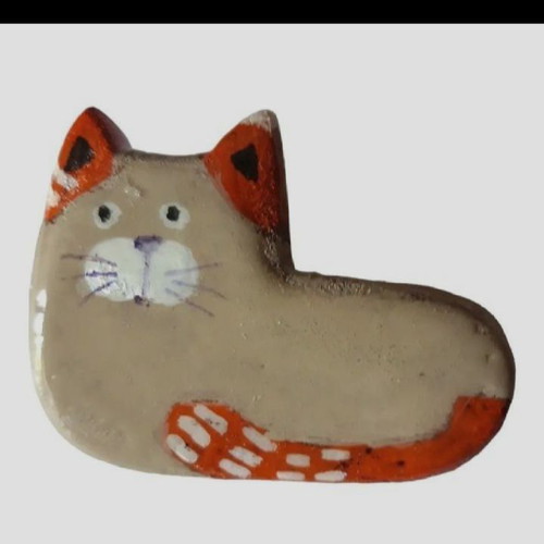 Handmade pin painted on wood new