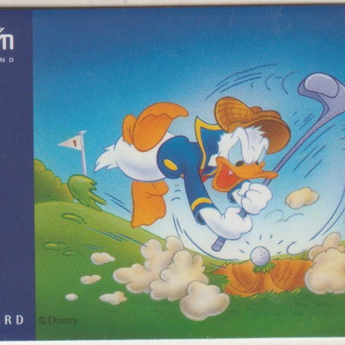 New Zealand Disney Donald Duck Golf phonecard, 11,850 print run