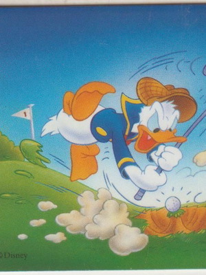New Zealand Disney Donald Duck Golf phonecard, 11,850 print run
