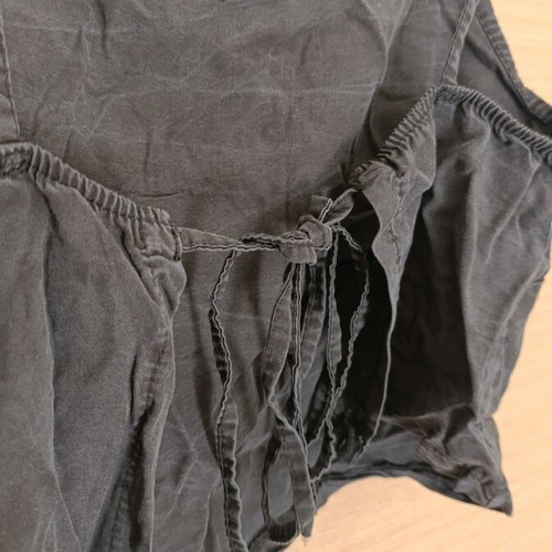 Black stonewashed crop top used, one size