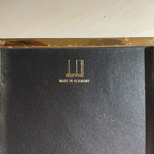 Dunhill leather tobacco case used, very rare
