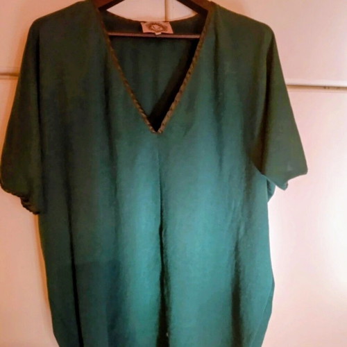VS blouse used, green, size XL