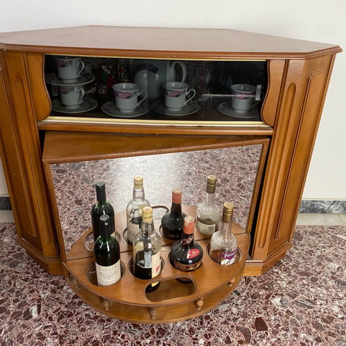 Wooden rotating drinks cabinet used