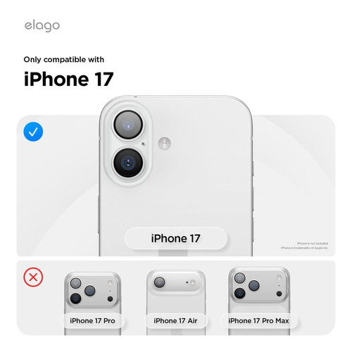 Elago Magnetic Hybrid Case for iPhone 17 6.3" like new, transparent, MagSafe
