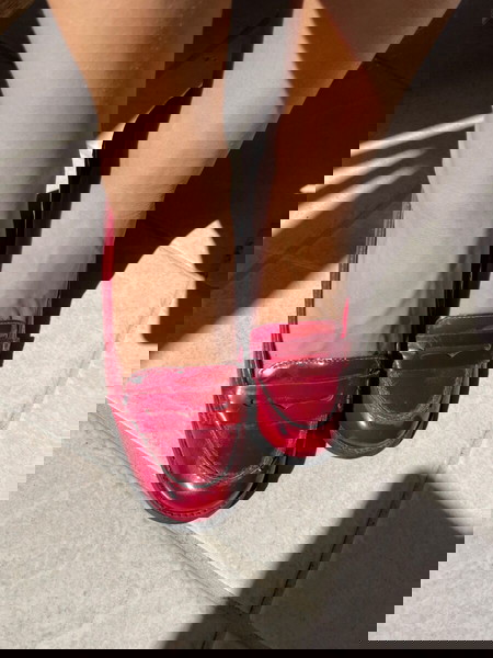 cherry red τακουνια pumps