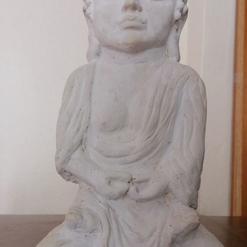Handmade Buddha sculpture made of plaster 30cm new