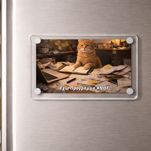 Acrylic fridge magnet 9x6cm 'I Have a Plan' new
