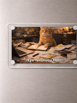 Acrylic fridge magnet 9x6cm 'I Have a Plan' new
