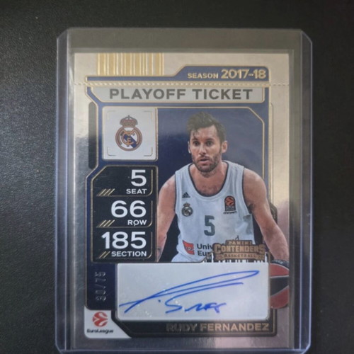 Rudy Fernandez Auto /75 Panini Euroleague Contenders 2025-26