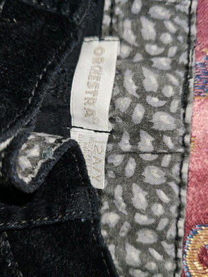 Orchestra παντελόνι νούμερο 12 σαν καινούργιο, μαλακό βελουτέ μαύρο