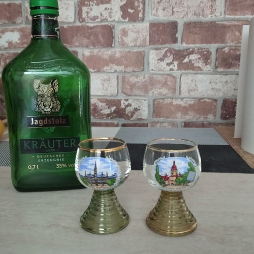 Collector's liqueur glasses Römer set of two, like new