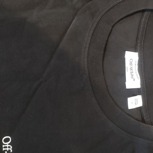 Off White black t-shirt size Large with logo and arrow design